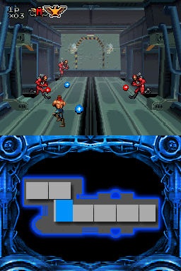 Image of Contra 4's 3D stage gameplay